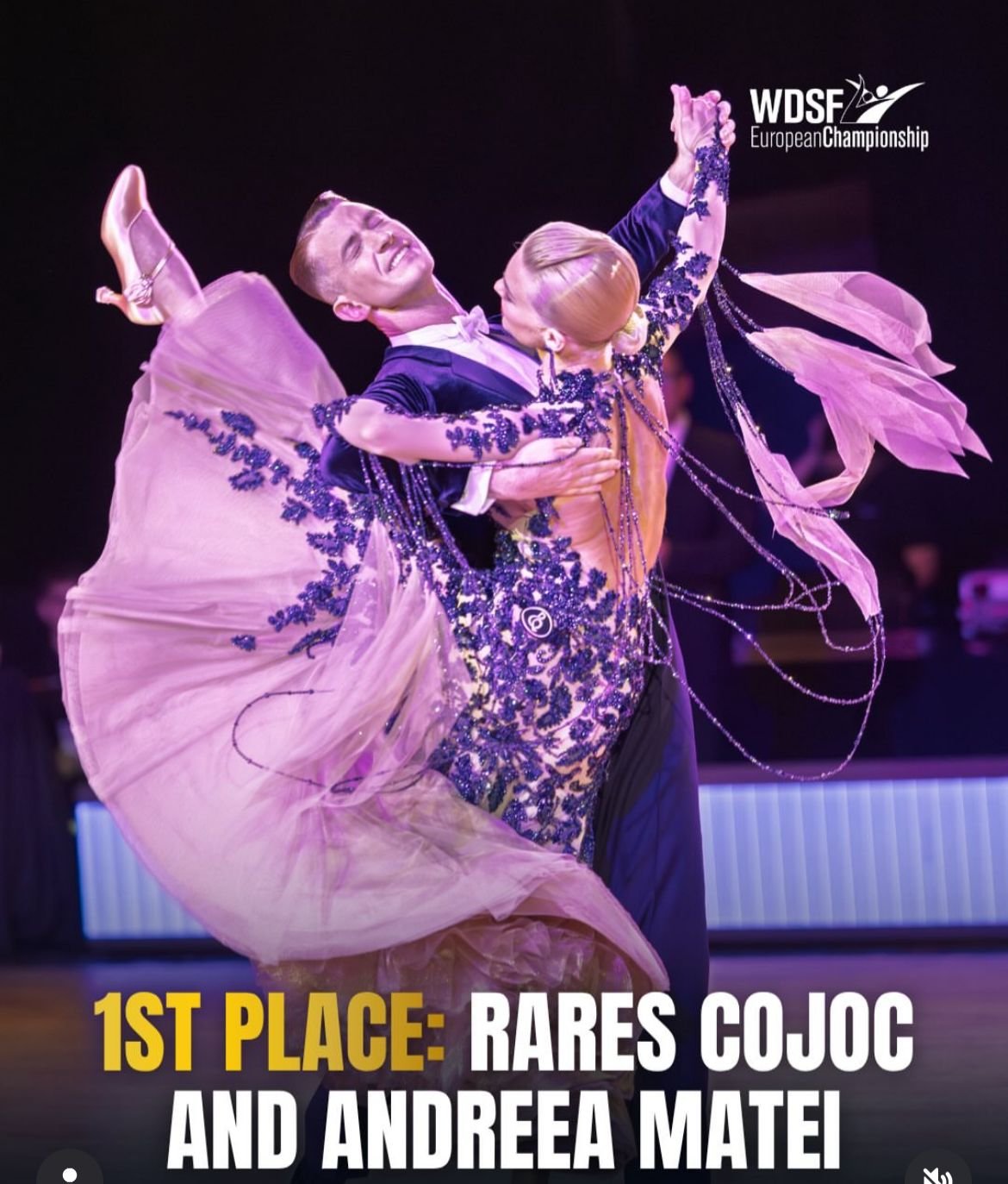 Rareș Cojoc and Andreea Matei win the 2026 WDSF European Adult Standard Title